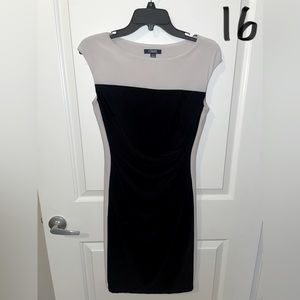 Chaps - black and white dress S